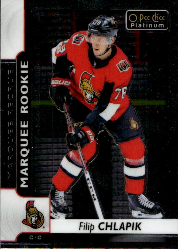 Rookie Marquee Rookie FILIP CHLAPÍK 17-18 UD O-Pee-Chee OPC Platinum