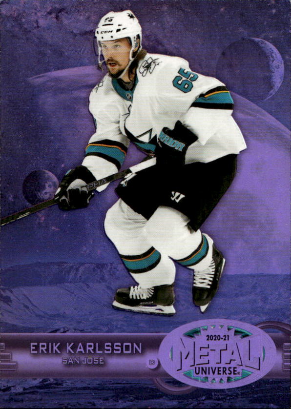 1997-98 Retro Purple Spectrum ERIK KARLSSON 20-21 UD Metal Universe /199