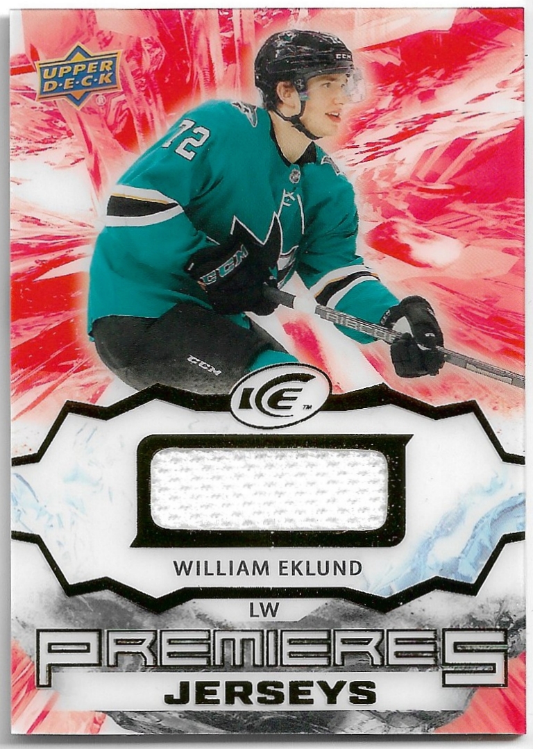 Jersey Rookie Premieres WILLIAM EKLUND 21-22 UD Ice