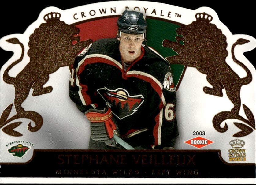 Rookie STEPHANE VEILLEUX 02-03 Pacific Crown Royale (lehce barvy na kartě) /2299
