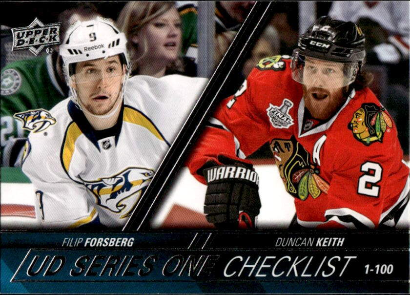 Checklist FILIP FORSBERG/DUNCAN KEITH 15-16 UD Series 1