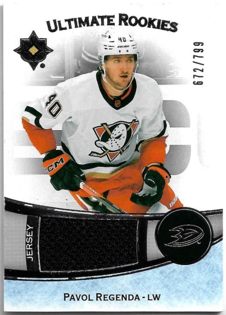 Jersey Ultimate Rookie PAVOL REGENDA 22-23 UD Ultimate Collection /799