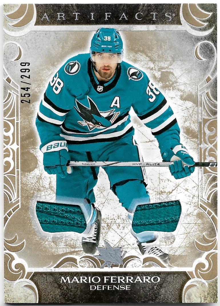 Jersey Gold Materials MARIO FERRARO 24-25 UD Artifacts /299