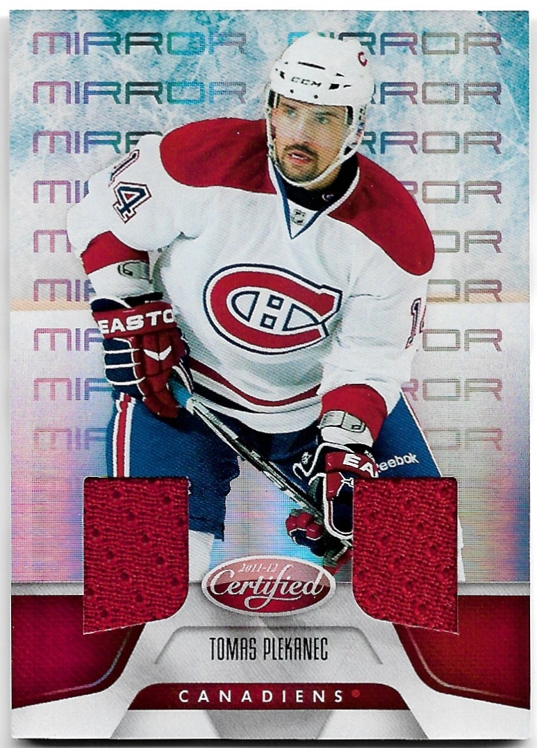 Jersey Mirror Red Dual Materials TOMÁŠ PLEKANEC 11-12 Panini Certified /150