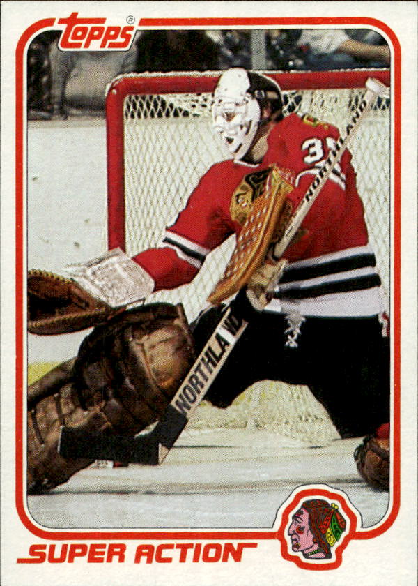 Super Action TONY ESPOSITO 81-82 Topps (tečka na zadní straně)