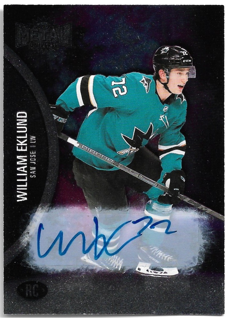 Auto Silver Rookie WILLIAM EKLUND 21-22 UD Metal Universe /399