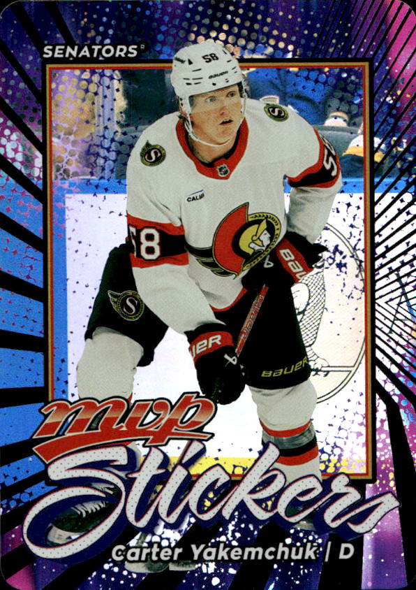 Rookie Stickers CARTER YAKEMCHUK 26-27 UD MVP