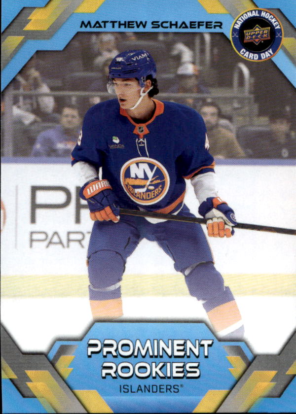 Prominent Rookies MATTHEW SCHAEFER 2026 UD National Hockey Card Day