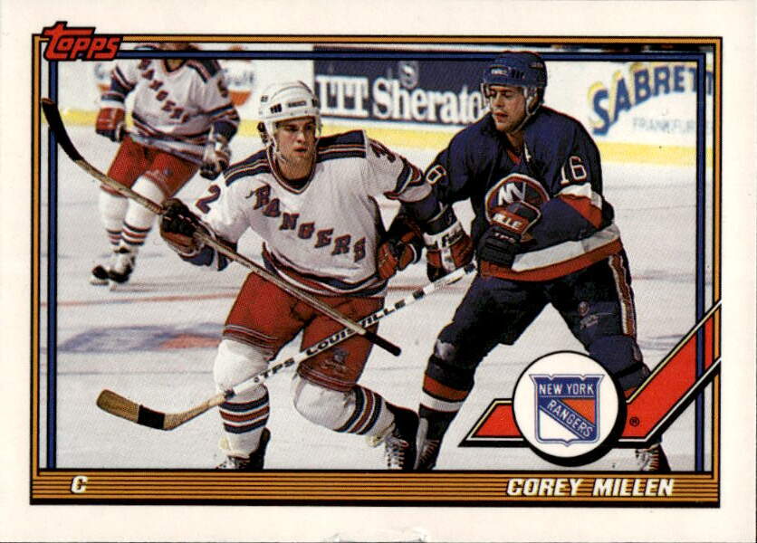 COREY MILLEN 91-92 Topps (naražená hrana)