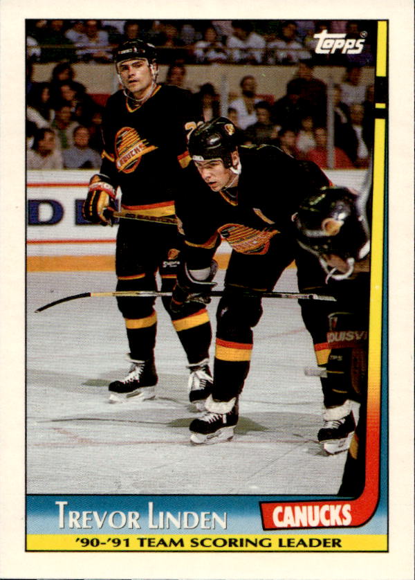 Team Scoring Leader TREVOR LINDEN 91-92 Topps