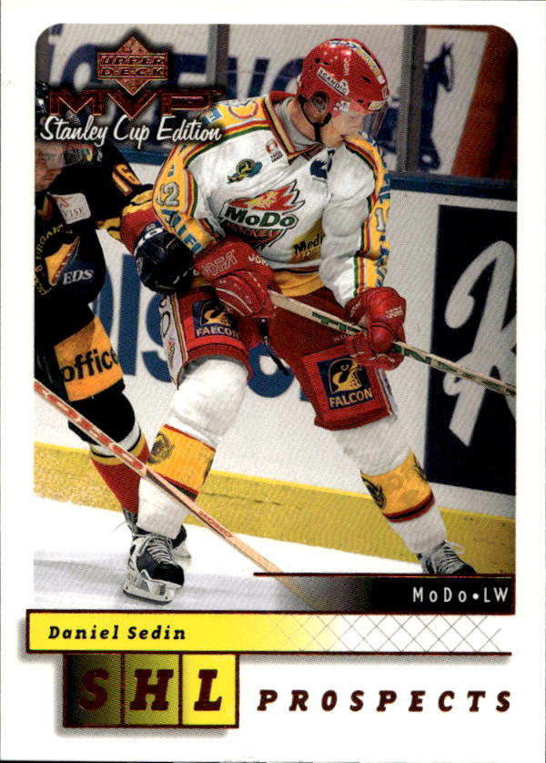 SHL Prospects DANIEL SEDIN 99-00 UD MVP Stanley Cup Edition