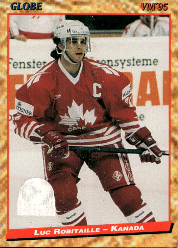 LUC ROBITAILLE 1995 Semic Globe (barva na kartě)