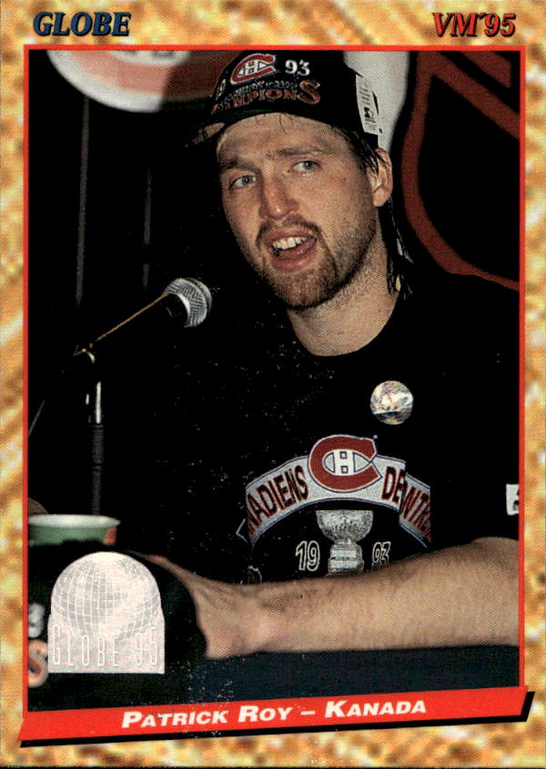 PATRICK ROY 1995 Semic Globe (barva na kartě)