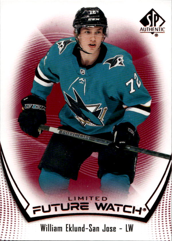 Rookie Limited Red Future Watch WILLIAM EKLUND 21-22 UD SP Authentic