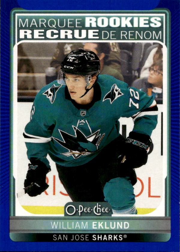 Rookie Blue Marquee Rookies WILLIAM EKLUND 21-22 UD O-Pee-Chee OPC