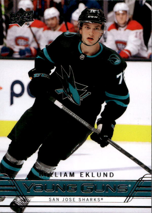Rookie Retro Young Guns WILLIAM EKLUND 21-22 UD Extended Series (lehce světlý růžek zezadu)
