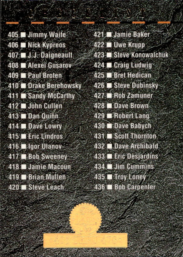 Checklist 94-95 Leaf