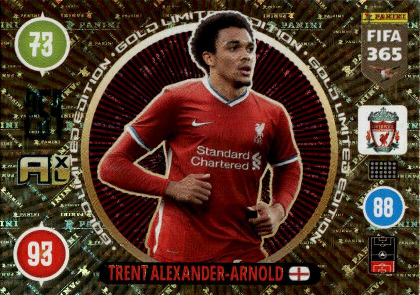 Premium Gold Limited Edition TRENT ALEXANDER-ARNOLD 2021 Panini FIFA 365