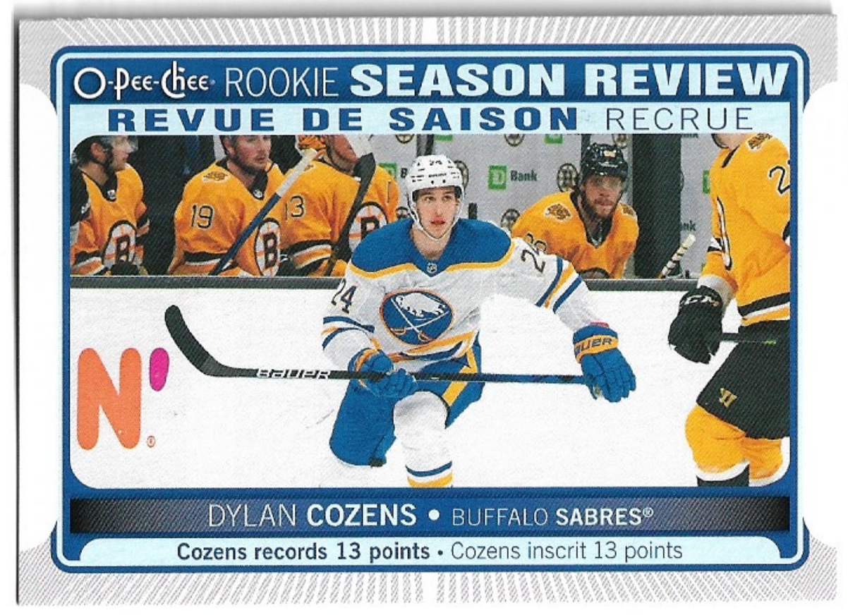 Rookie Season Review DYLAN COZENS 21-22 UD O-Pee-Chee OPC