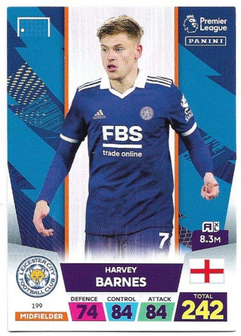 HARVEY BARNES 2023 Panini Adrenalyn XL Premier League