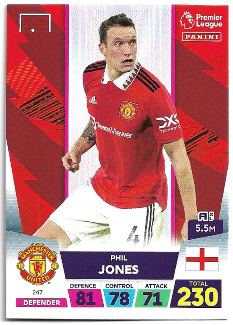 PHIL JONES 2023 Panini Adrenalyn XL Premier League