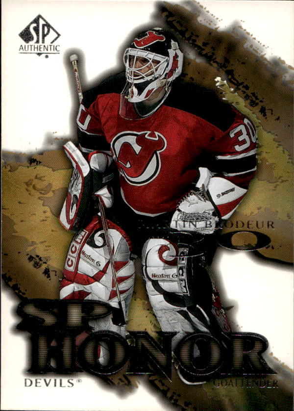 SP Honor MARTIN BRODEUR 00-01 UD SP Authentic (malá rýha zezadu dole)