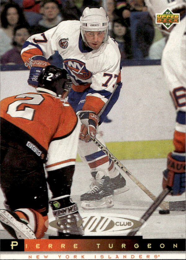 100 Point Club PIERRE TURGEON 93-94 Upper Deck