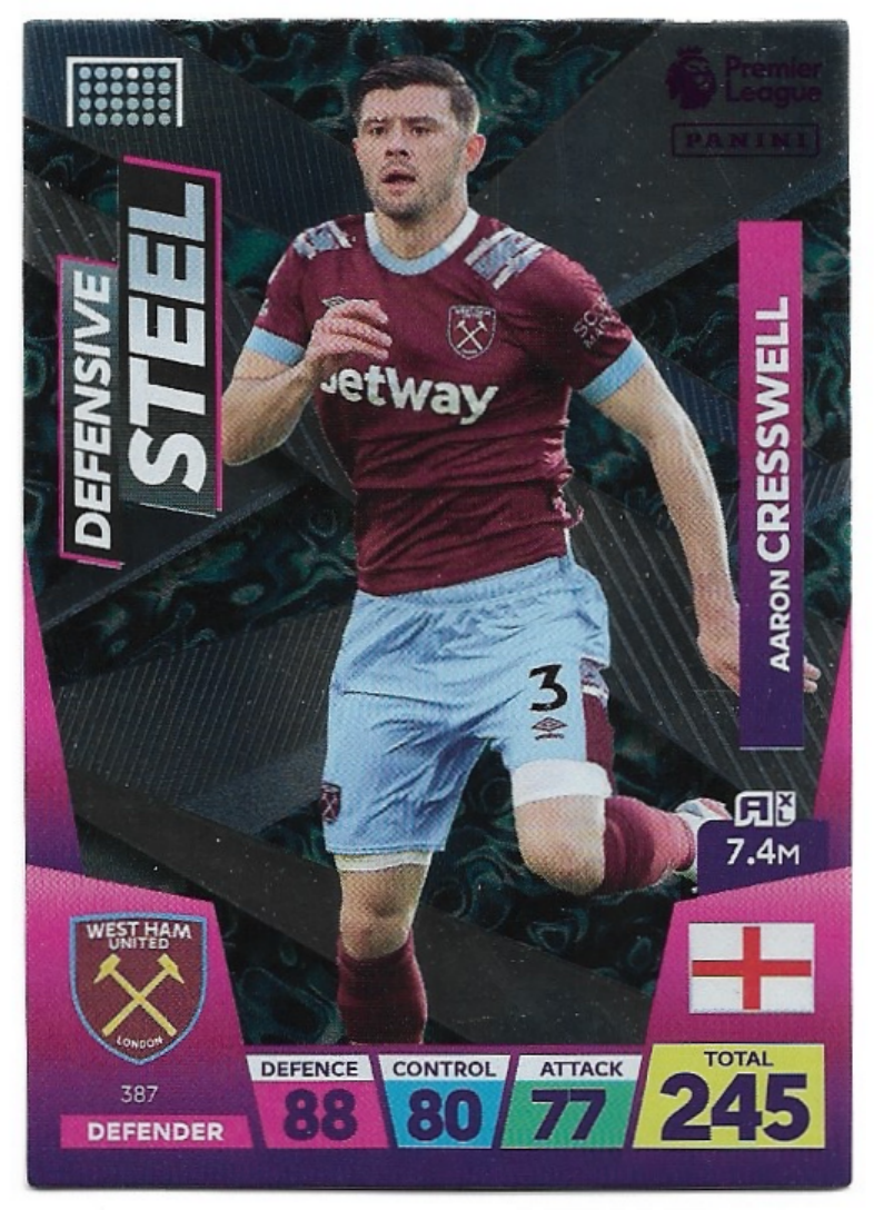 Defensive Steel AARON CRESSWELL 2023 Panini Adrenalyn XL Premier League