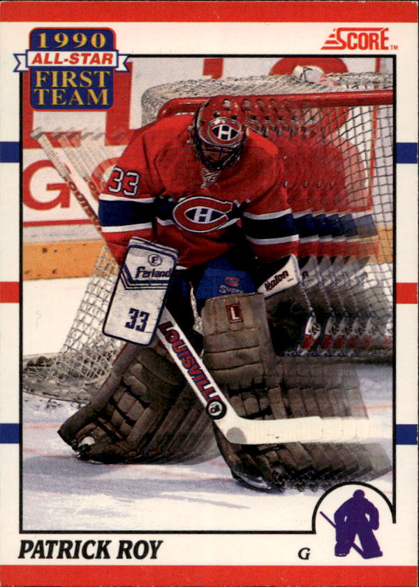 All-Star First Team PATRICK ROY 90-91 Score Bilingual (lehce světlé hrany)