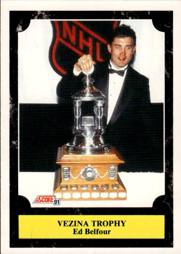 Award Winners Vezina Trophy ED BELFOUR 91-92 Score Canadian Bilingual