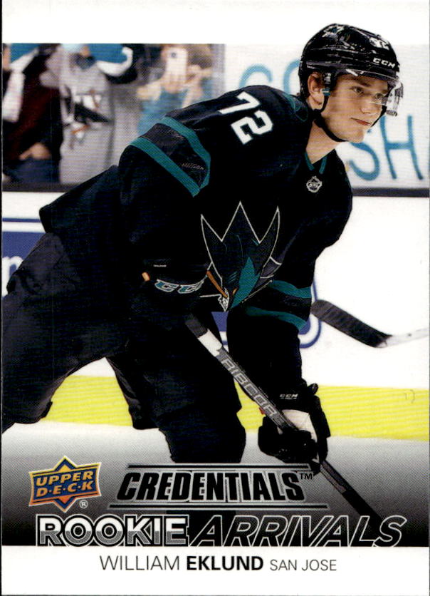 Rookie Arrivals WILLIAM EKLUND 21-22 UD Credentials