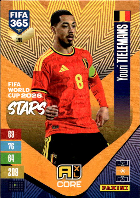 Fifa World Cup 2026 Stars YOURI TIELEMANS 2027 Panini FIFA 365