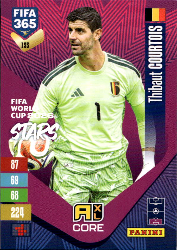 Fifa World Cup 2026 Stars THIBAUT COURTOIS 2027 Panini FIFA 365