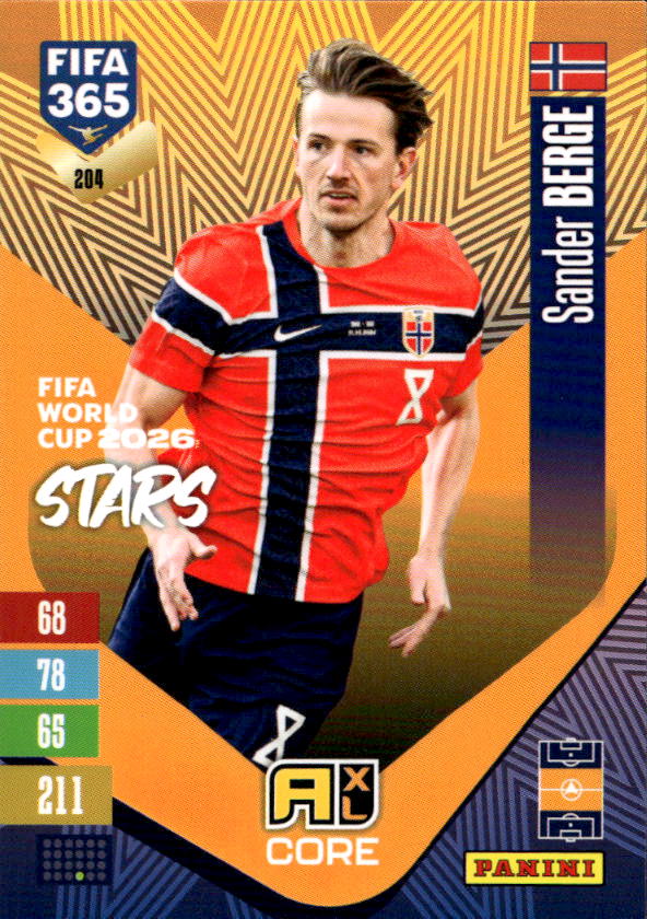 Fifa World Cup 2026 Stars SANDER BERGE 2027 Panini FIFA 365