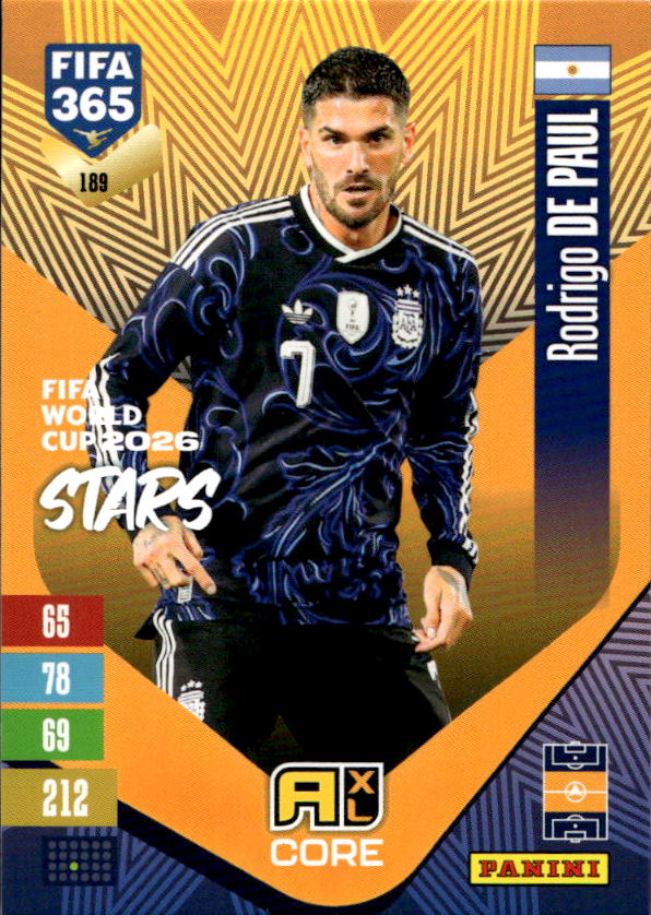 Fifa World Cup 2026 Stars RODRIGO DE PAUL 2027 Panini FIFA 365