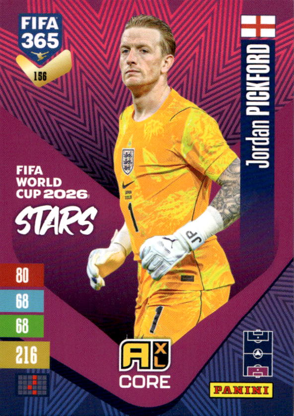Fifa World Cup 2026 Stars JORDAN PICKFORD 2027 Panini FIFA 365