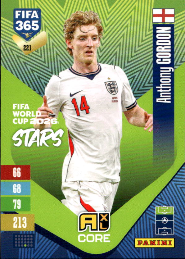 Fifa World Cup 2026 Stars ANTHONY GORDON 2027 Panini FIFA 365