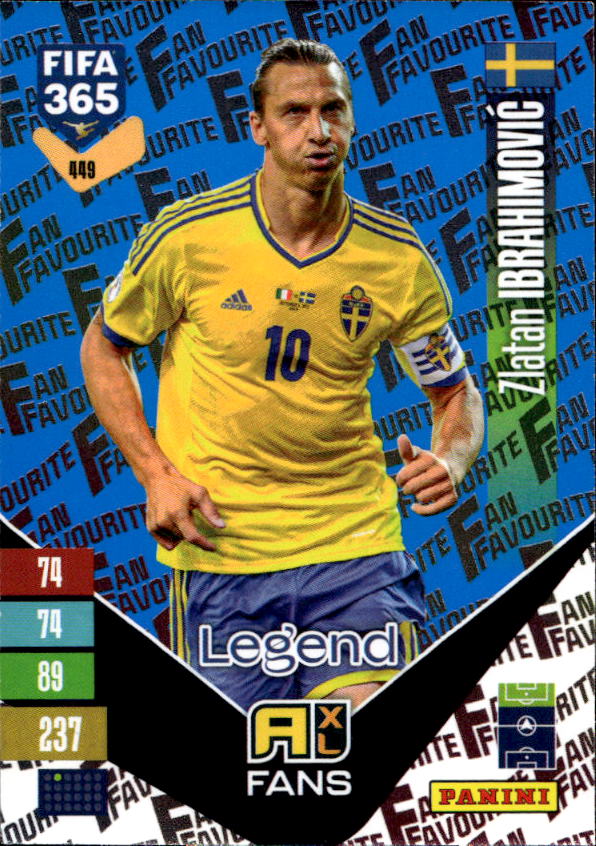Legend Blue Fan Favourite ZLATAN IBRAHIMOVIC 2027 Panini FIFA 365