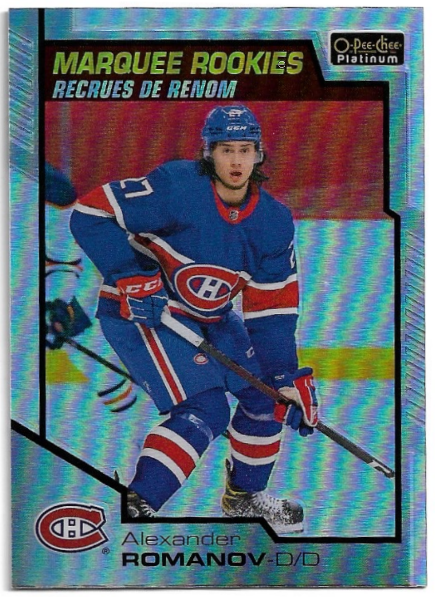 Marquee Rookies Rainbow ALEXANDER ROMANOV 20-21 UD O-Pee-Chee OPC Platinum
