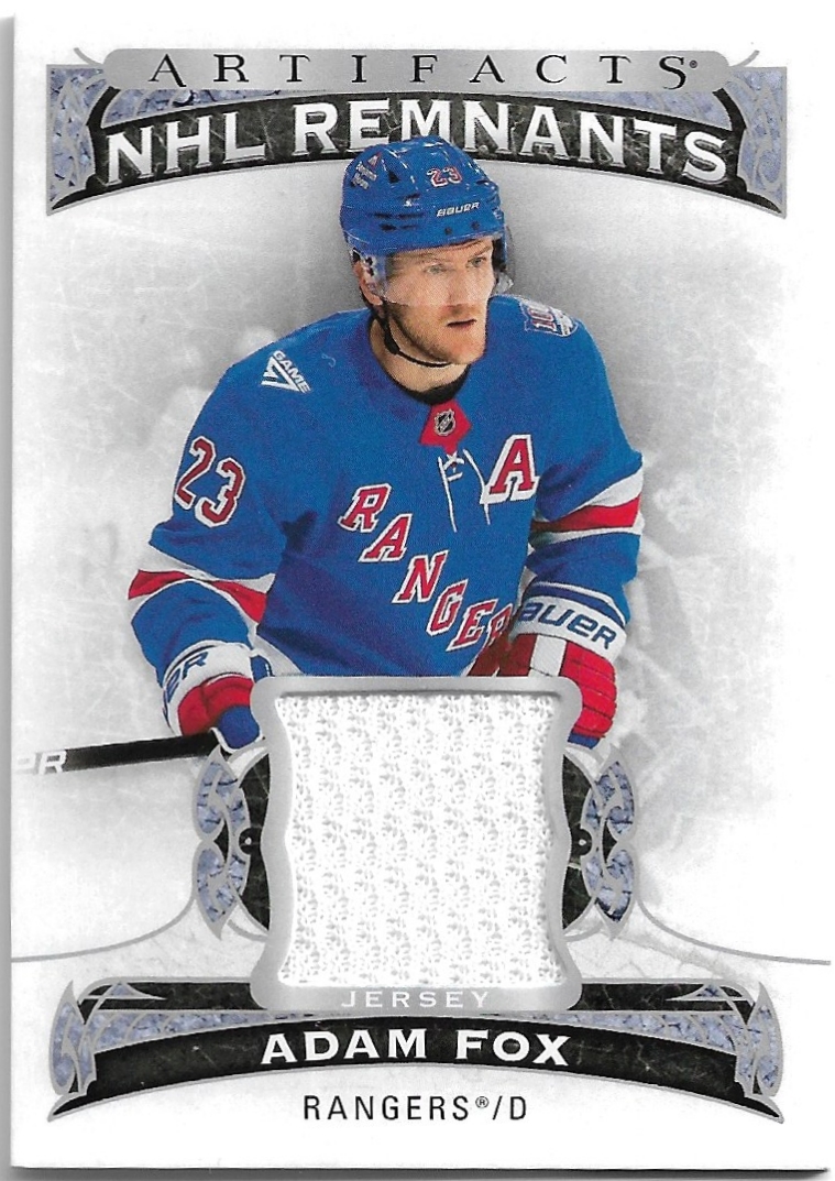 Jersey NHL Remnants ADAM FOX 26-27 UD Artifacts