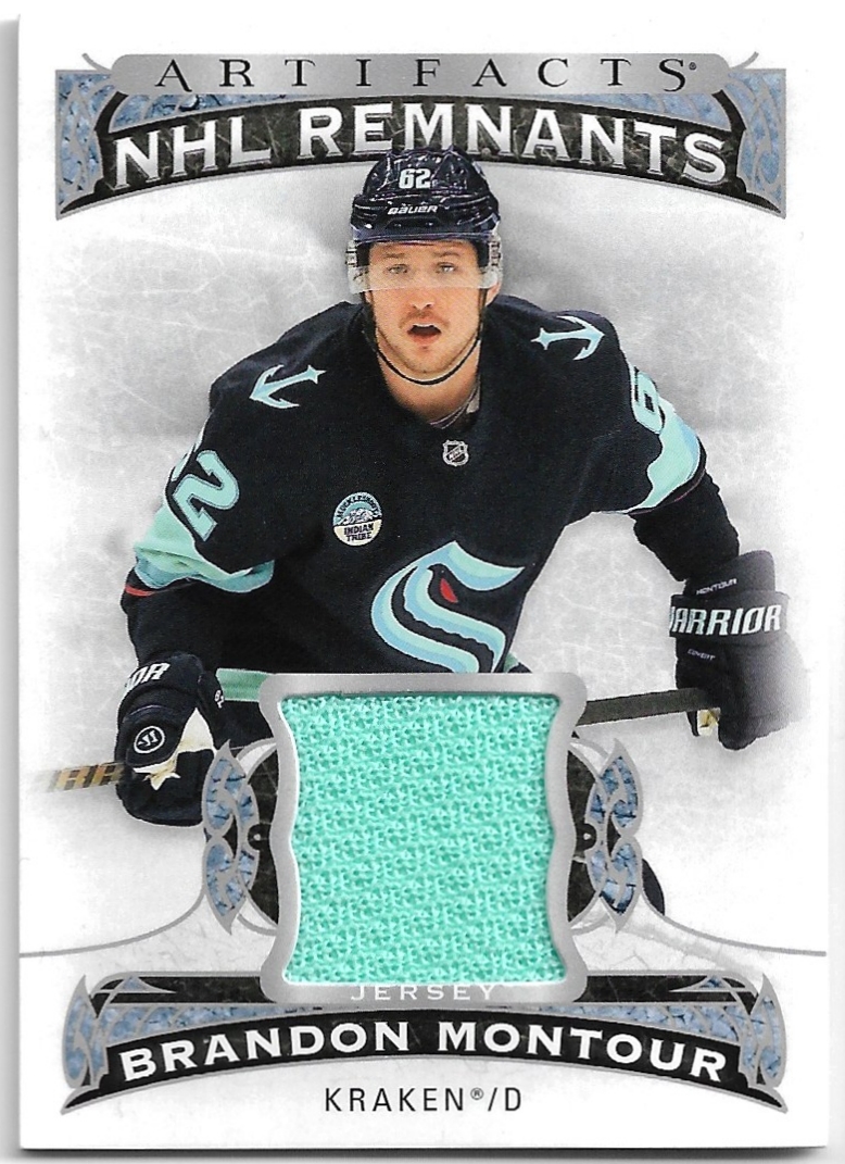 Jersey NHL Remnants BRANDON MONTOUR 26-27 UD Artifacts