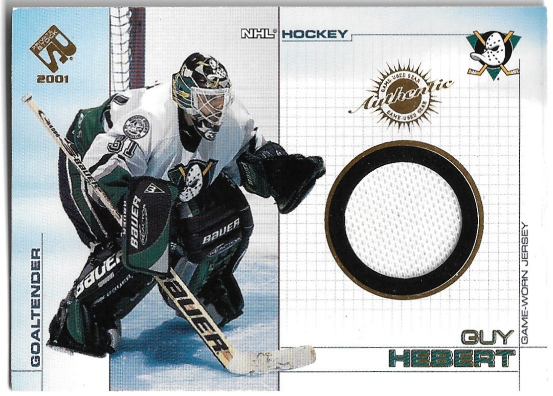 Jersey Game-Worn Gear GUY HEBERT 00-01 Pacific Private Stock (lehce světlý horní růžek)