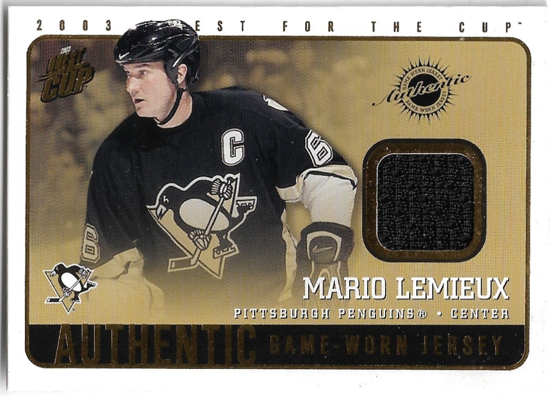 Jersey Authentic Game-Worn MARIO LEMIEUX 02-03 Pacific Quest for the Cup