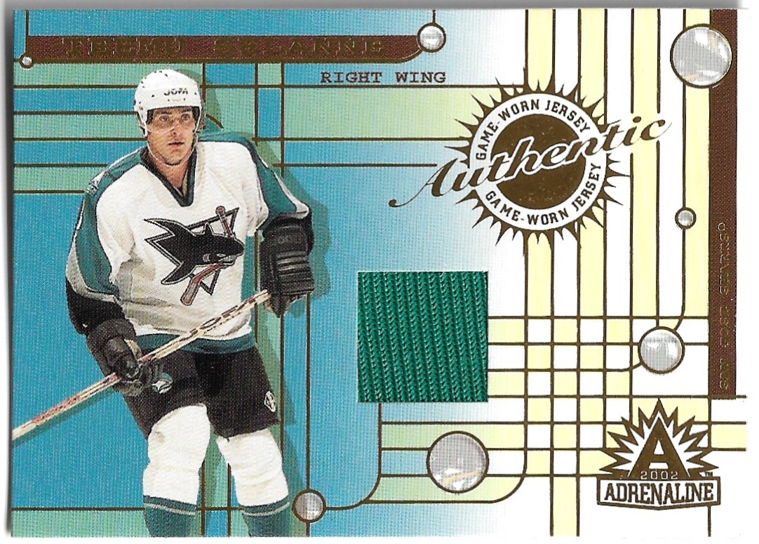 Jersey Game-Worn TEEMU SELANNE 01-02 Pacific Adrenaline