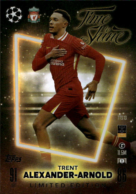 Limited Edition Time to Shine TRENT ALEXANDER-ARNOLD 24-25 Match Attax UCL