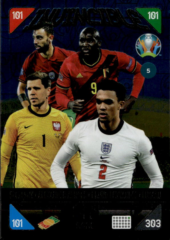 Invincible FERNANDES/LUKAKU/SZCZESNY/ALEXANDER-ARNOLD 20-21 Panini UEFA Euro 2020 Kick Off