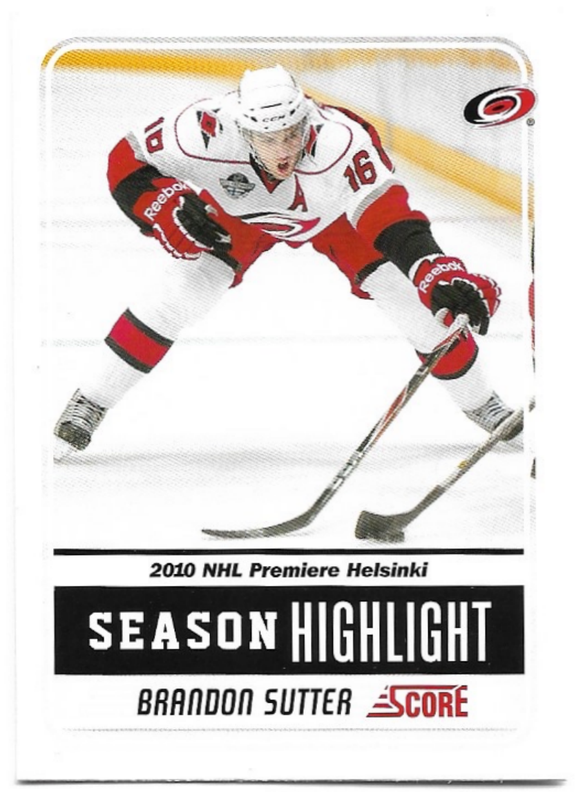 Season Highlight BRANDON SUTTER 11-12 Panini Score