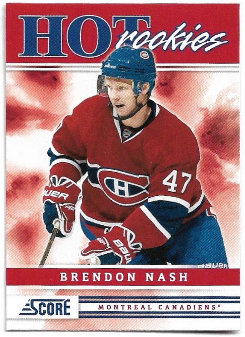 Hot Rookies BRENDON NASH 11-12 Panini Score