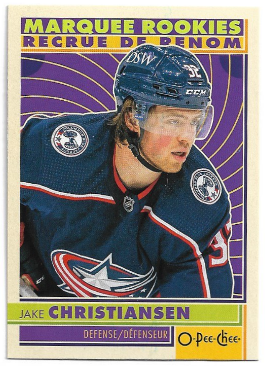 Retro Marquee Rookies JAKE CHRISTIANSEN 22-23 UD O-Pee-Chee OPC