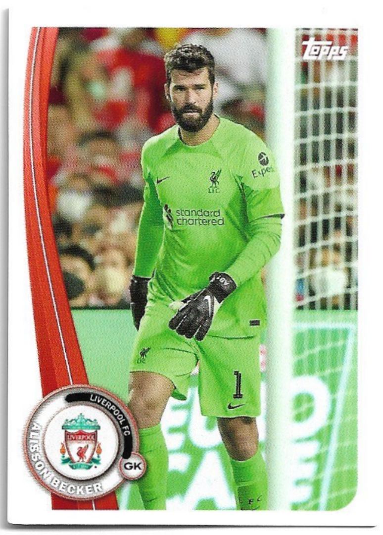 ALISSON BECKER 22-23 Topps Liverpool Official Fan Set